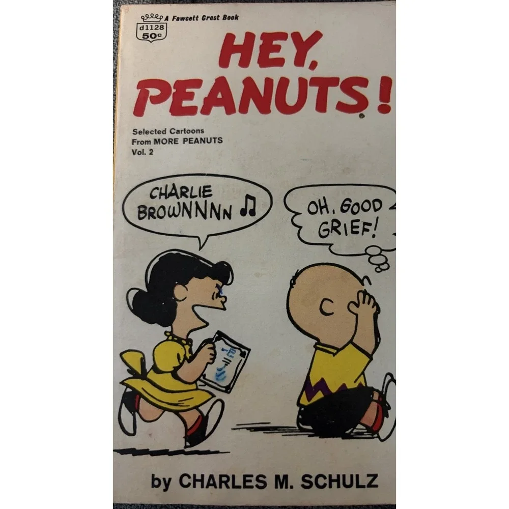 Hey Peanuts Charles M Schulz 1968 15th Printing Fawcett Crest D1128 Paperback